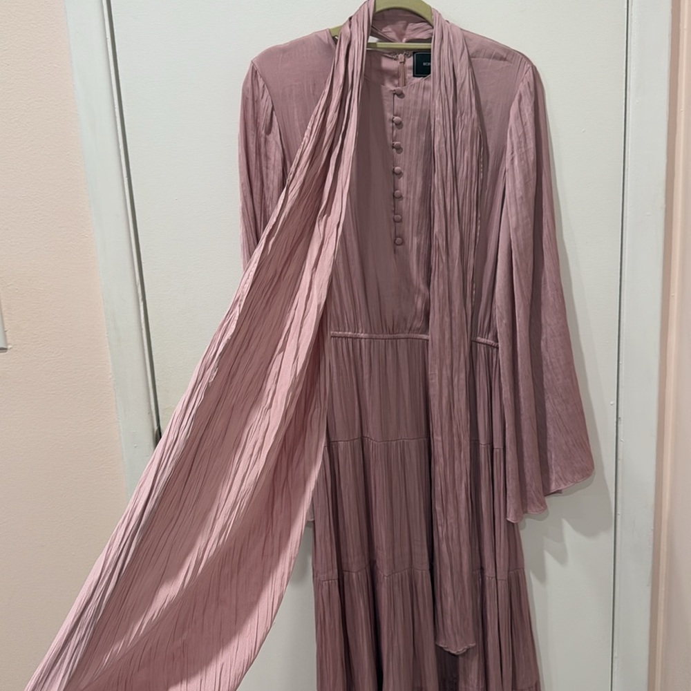 BRAND NEW BCBG MAXAZRIA Elisa Tiered Maxi Dress DAWN PINK - Picture 6 of 9